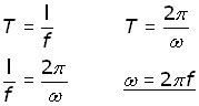 frequenz omega|relation between omega and frequency.